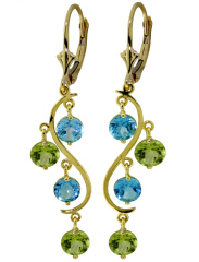 gemstone & gold earrings