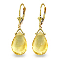 14K. GOLD LEVERBACK EARRING WITH BRIOLETTE CITRINES