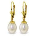 14K. SOLID GOLD LEVERBACK EARRING WITH NATURAL PEARLS