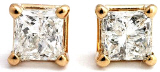 14K. GOLD STUD EARRINGS WITH 1.0 CT. NATURAL DIAMONDS