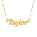 14K. SOLID GOLD NECKLACE PERSONALIZED NAME COURGETTE FONT