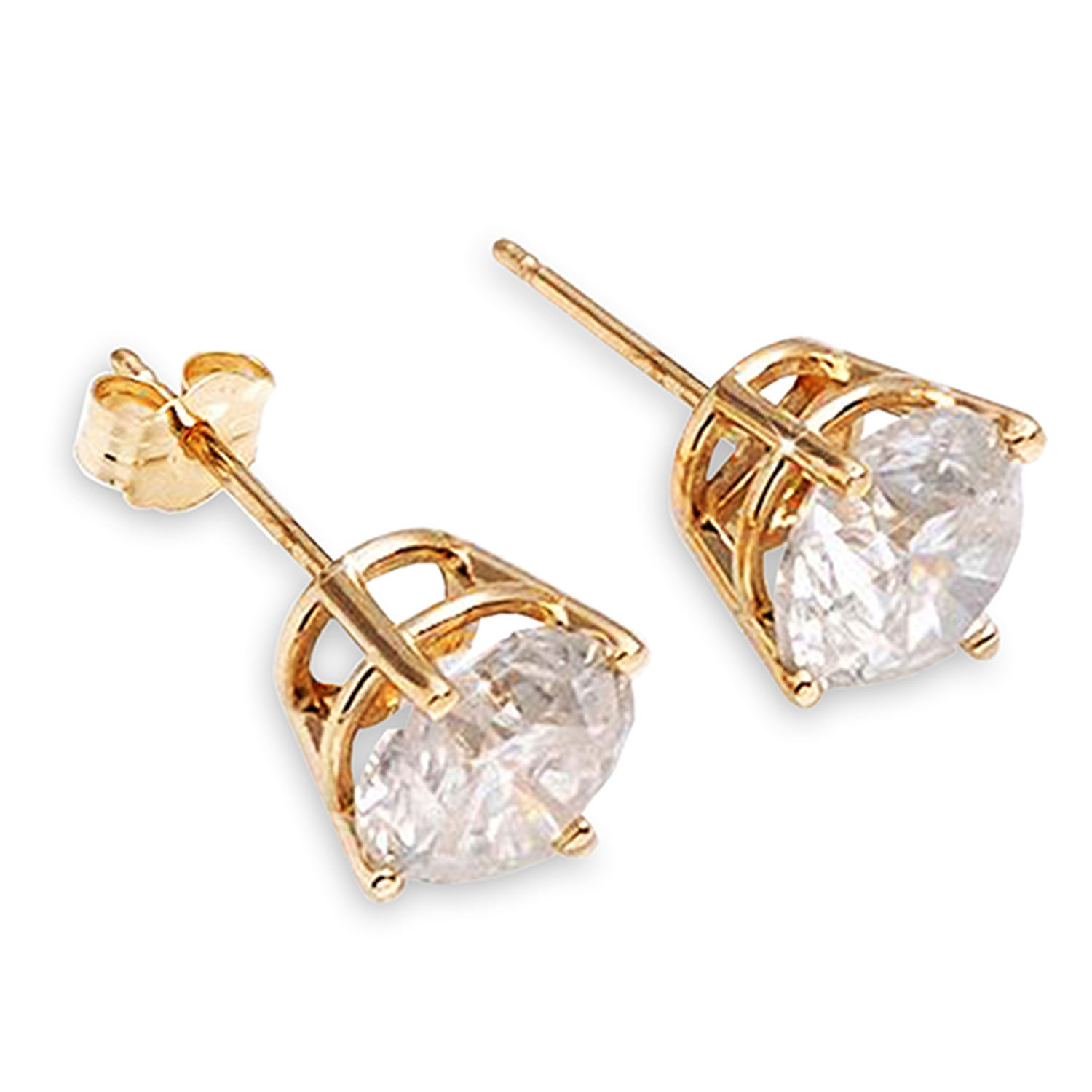 1 CTW 14K Solid Gold Stud Earrings 1.0 Carat Natural Diamond | eBay